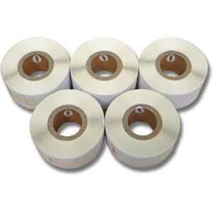 Set 5x Etiketten-Rolle 25mm x 54mm (500 Etiketten) kompatibel mit Seiko Smart Label Printer EZ30, Plus, Pro, SLP100 Etiketten-Drucker - Vhbw