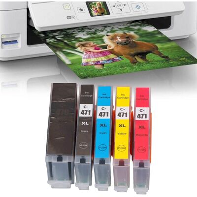 JUTE Kompatibel Mit Canon Ts5040 Ts6040 Ts8040 Ts9040 Mg5740 Mg6840 C-470/c-471 (5-farben) Tintenpatronen JUTE Kompatibel Mit Canon Ts5040 Ts6040 Ts8040 Ts9040 Mg5740 Mg6840 C-470/c-471 (5-farben) Tintenpatronen