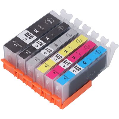 HEAT Tintenpatronen-set Mit Großer Kapazität, Klarem, Farbechtem Druck, Schwarze Tintenpatrone Als Ersatz Für Pixus Bk Bk Cmy Gy HEAT Tintenpatronen-set Mit Großer Kapazität, Klarem, Farbechtem Druck, Schwarze Tintenpatrone Als Ersatz Für Pixus Bk Bk Cmy Gy