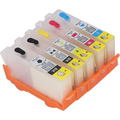 HEAT 5-teiliges Tintenpatronen-set (schwarz/cyclone/milch) Mit Permanentchip Für Hp 178 HEAT 5-teiliges Tintenpatronen-set (schwarz/cyclone/milch) Mit Permanentchip Für Hp 178