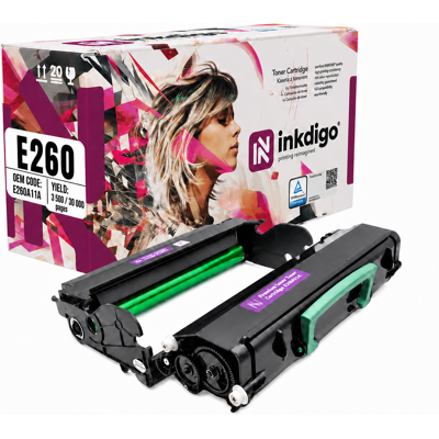 OEM Inkdigo Trommel + Toner E260a11e / E260x22g Kompatibel Mit Lexmark E260 E360dn Tüv-zertifiziert OEM Inkdigo Trommel + Toner E260a11e / E260x22g Kompatibel Mit Lexmark E260 E360dn Tüv-zertifiziert