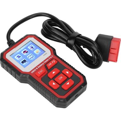 HEAT 6v-12v Autobatterietester, Multifunktions-tft-bildschirm, Universeller 2-in-1 Obdii-scanner Für Motorräder, 2,4 Zoll HEAT 6v-12v Autobatterietester, Multifunktions-tft-bildschirm, Universeller 2-in-1 Obdii-scanner Für Motorräder, 2,4 Zoll