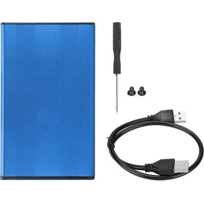 SABE Externes 2,5-zoll-festplattengehäuse Mit 2 Tb Speicherkapazität, 480 Mbit/s Übertragungsgeschwindigkeit, Aluminiumlegierung, Usb 2.0-anschluss, Kompatibel Mit Windows Und Vista, Farbe: Blau SABE Externes 2,5-zoll-festplattengehäuse Mit 2 Tb Speicherkapazität, 480 Mbit/s Übertragungsgeschwindigkeit, Aluminiumlegierung, Usb 2.0-anschluss, Kompatibel Mit Windows Und Vista, Farbe: Blau