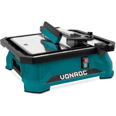 Vonroc - Fliesenschneider 650w -180mm - Integrierter Wassertank - Extra Große Edelstahl-arbeitsplatte Vonroc - Fliesenschneider 650w -180mm - Integrierter Wassertank - Extra Große Edelstahl-arbeitsplatte