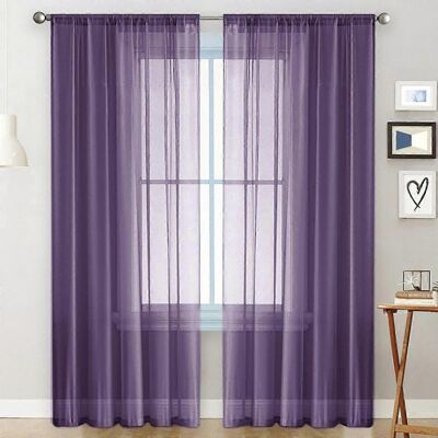 OEM 1 Tenda Per Finestra In Voile Trasparente Con Passante Per Asta, Ideale Per Camera Da Letto E Soggiorno. OEM 1 Tenda Per Finestra In Voile Trasparente Con Passante Per Asta, Ideale Per Camera Da Letto E Soggiorno.