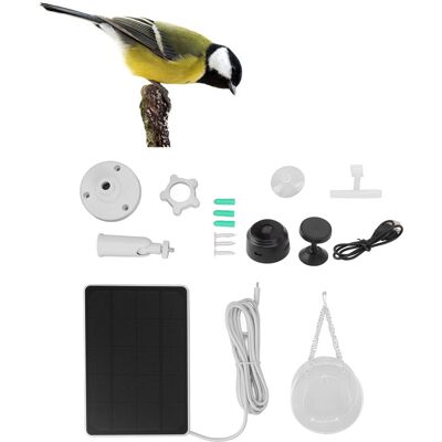 JUTE Intelligenter 3,3-w-vogelfutterspender Mit Echtzeitüberwachung, Hd-kamera Und Solarpanel (rund) + Kamera + Solarpanel JUTE Intelligenter 3,3-w-vogelfutterspender Mit Echtzeitüberwachung, Hd-kamera Und Solarpanel (rund) + Kamera + Solarpanel