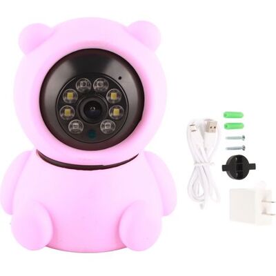 SABE 1080p Wlan-ptz-kamera Mit Rosa Bärenmotiv, Nachtsicht, Zwei-wege-audio, Videoüberwachung Für Zuhause, Fernverstellbarer Betrachtungswinkel, 100–240 V Us-stecker SABE 1080p Wlan-ptz-kamera Mit Rosa Bärenmotiv, Nachtsicht, Zwei-wege-audio, Videoüberwachung Für Zuhause, Fernverstellbarer Betrachtungswinkel, 100–240 V Us-stecker