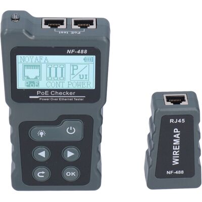 HEAT Nf-488 Lcd Ethernet Poe-tester Mit Automatischer Poe-erkennung, Kamera Und Stromversorgungskabeltester HEAT Nf-488 Lcd Ethernet Poe-tester Mit Automatischer Poe-erkennung, Kamera Und Stromversorgungskabeltester