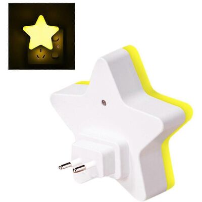 OEM Lampada Notturna Intelligente A Forma Di Stella Gialla Con Sensore, A Basso Consumo Energetico, Con Funzione Di Rilevamento Automatico Della Luce, Ideale Per Corridoio, Cucina, Bagno E Camera Da Letto OEM Lampada Notturna Intelligente A Forma Di Stella Gialla Con Sensore, A Basso Consumo Energetico, Con Funzione Di Rilevamento Automatico Della Luce, Ideale Per Corridoio, Cucina, Bagno E Camera Da Letto