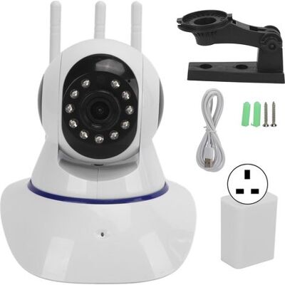 SABE Kabellose Ptz-wlan-ip-kamera Mit 3 Antennen, Bewegungserkennung, Infrarot-nachtsicht, Zwei-wege-audio, Uk-stecker 100–240 V SABE Kabellose Ptz-wlan-ip-kamera Mit 3 Antennen, Bewegungserkennung, Infrarot-nachtsicht, Zwei-wege-audio, Uk-stecker 100–240 V
