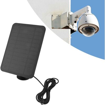 JUTE Stromsparende 4w 5v Video-türklingel, Kompatibel Mit Arlo, Ring, Eufy Und Blink, Solarladepanel, Schwarzer Solarmonitor Für Den Außenbereich JUTE Stromsparende 4w 5v Video-türklingel, Kompatibel Mit Arlo, Ring, Eufy Und Blink, Solarladepanel, Schwarzer Solarmonitor Für Den Außenbereich