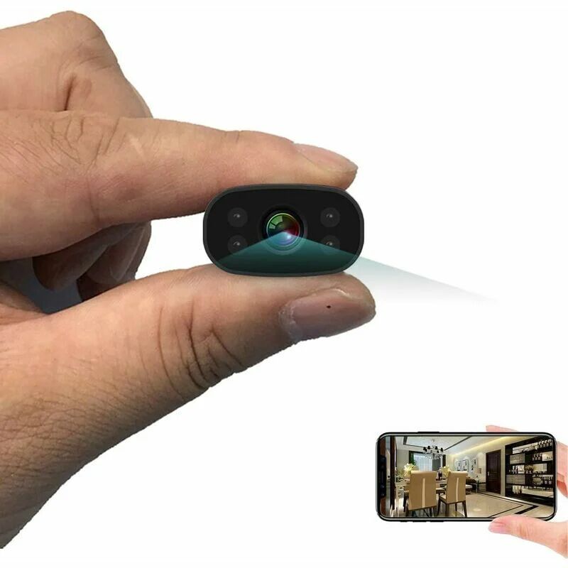 Grid Cool - Spionagekameras 1080p hd Mini Hidden Camera Wifi Wireless Wireless Überwachungskamera mit Nachtsicht Infrarot