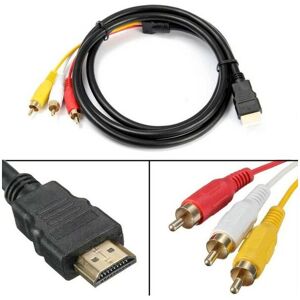 Trade Shop Traesio - hdmi männlich auf 3 rca audio video av 1080P hdtv konverter kabel 1.5M