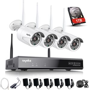 SANNCE 8CH 3MP drahtloses Videosicherheitssystem 5MP hdmi nvr mit 4PCS 3MP Wifi wetterfestes IP-Kamera-Überwachungs-Kit im Freien 100ft 30m Nachtsicht - 1