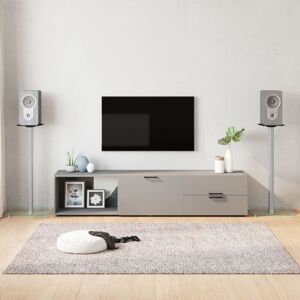Lautsprecher-ständer 2 Stk. Silbern Hartglas 1 Säule Vidaxl Lautsprecher-ständer 2 Stk. Silbern Hartglas 1 Säule Vidaxl