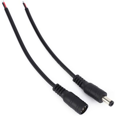HEAT 5 Paar 5,5 X 2,1 Mm Stecker/buchse Für Gleichstrom-hohlstecker, Kabel (schwarz) HEAT 5 Paar 5,5 X 2,1 Mm Stecker/buchse Für Gleichstrom-hohlstecker, Kabel (schwarz)