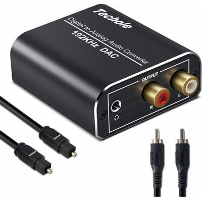 OEM 192-khz-digital-analog-wandler (dac), Aluminiumgehäuse, Spdif-toslink-anschluss (optisch/koaxial) Auf Cinch-stereo-l/r- Und 3,5-mm-klinkenbuchse, Inklusive Kabel Für Hd-tv, Blu-ray, Ps4 Und Xbox OEM 192-khz-digital-analog-wandler (dac), Aluminiumgehäuse, Spdif-toslink-anschluss (optisch/koaxial) Auf Cinch-stereo-l/r- Und 3,5-mm-klinkenbuchse, Inklusive Kabel Für Hd-tv, Blu-ray, Ps4 Und Xbox