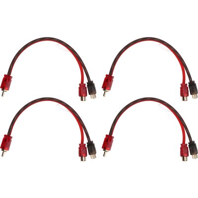 HEAT 4-teiliges Rca-kabel, Y-adapter (1 Stecker Auf 2 Buchsen), Stereo-audio-splitter Für Autoradio, Autolautsprecher, Anschlussset, Doppelkabel HEAT 4-teiliges Rca-kabel, Y-adapter (1 Stecker Auf 2 Buchsen), Stereo-audio-splitter Für Autoradio, Autolautsprecher, Anschlussset, Doppelkabel