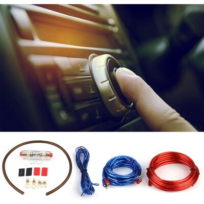 HEAT Verkabelungsset Für Auto-subwoofer-verstärker Mit Sicherung, Autoradio-einbau, Lautsprecherkabel, 8 Awg, Stromversorgung HEAT Verkabelungsset Für Auto-subwoofer-verstärker Mit Sicherung, Autoradio-einbau, Lautsprecherkabel, 8 Awg, Stromversorgung