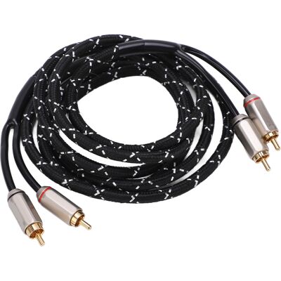 HEAT Autoradio-verstärker-audiokabel, Universeller Doppelstecker, 2 Meter, Für Lautsprecher, A/v-receiver, Subwoofer, Hifi-system. HEAT Autoradio-verstärker-audiokabel, Universeller Doppelstecker, 2 Meter, Für Lautsprecher, A/v-receiver, Subwoofer, Hifi-system.