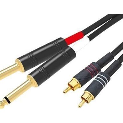 OEM Ridem Audiokabel 2x Klinke 6,3 Mm Mono / 2x Rca Stecker 3m OEM Ridem Audiokabel 2x Klinke 6,3 Mm Mono / 2x Rca Stecker 3m