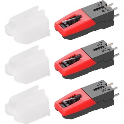 OEM Ersatzkopf Und -nadel Für Plattenspieler Und Hifi-anlagen, 33/45/78 U/min Lp (rot) OEM Ersatzkopf Und -nadel Für Plattenspieler Und Hifi-anlagen, 33/45/78 U/min Lp (rot)
