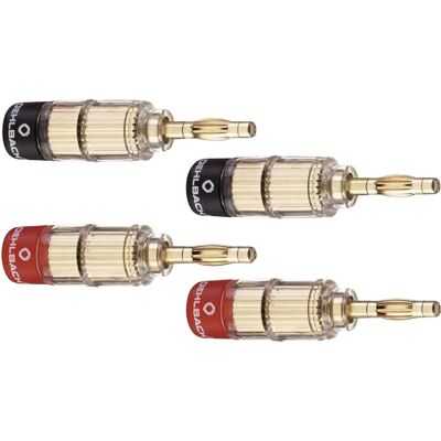 3020 Lautsprecher-steckverbinder Stecker, Gerade Gold, Rot, Schwarz 4 St. - Oehlbach 3020 Lautsprecher-steckverbinder Stecker, Gerade Gold, Rot, Schwarz 4 St. - Oehlbach