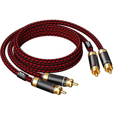 OEM Primeda Audiophiles Stereo-audiokabel, 2 Rca-stecker Auf 2 Rca-stecker, Vergoldet 4n Sauerstofffreier Kupferkern (0,75 M) OEM Primeda Audiophiles Stereo-audiokabel, 2 Rca-stecker Auf 2 Rca-stecker, Vergoldet 4n Sauerstofffreier Kupferkern (0,75 M)