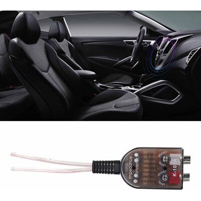 HEAT Rca-lautsprecher-auf-line-audio-adapter, Einstellbarer Impedanzwandler Für Autoradio Und Autostereoanlage, Hochpegel-auf-niederpegel-ausgang, 1 Stück HEAT Rca-lautsprecher-auf-line-audio-adapter, Einstellbarer Impedanzwandler Für Autoradio Und Autostereoanlage, Hochpegel-auf-niederpegel-ausgang, 1 Stück