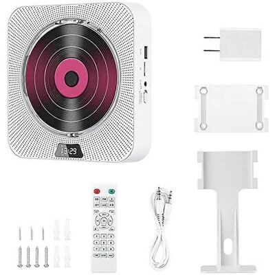 ALLAUVE Tragbarer Cd-player, Bluetooth-cd-lautsprecher, Digitalanzeige, Stereoanlage, Wandhalterung, Musikplayer Für Studenten, Us-stecker. ALLAUVE Tragbarer Cd-player, Bluetooth-cd-lautsprecher, Digitalanzeige, Stereoanlage, Wandhalterung, Musikplayer Für Studenten, Us-stecker.