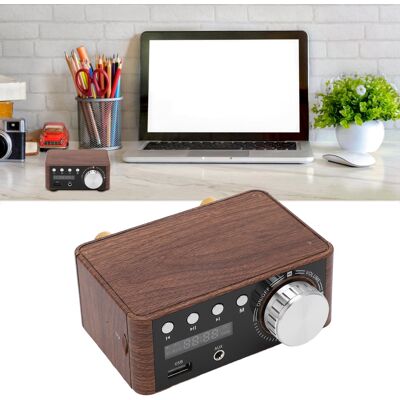 JUTE Digitaler Bluetooth-verstärker Im Hifi-stil Mit Holzmaserung, Zweikanal-verstärker Mit 50 W + 50 W Und Bluetooth 5.0-technologie. JUTE Digitaler Bluetooth-verstärker Im Hifi-stil Mit Holzmaserung, Zweikanal-verstärker Mit 50 W + 50 W Und Bluetooth 5.0-technologie.