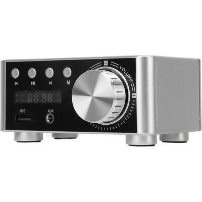 LEDE Silberner Mini-bluetooth-verstärker, Bluetooth 5.0, Digitaler Stereo-hifi-verstärker Der Klasse D, Drahtlose Audioausgabe LEDE Silberner Mini-bluetooth-verstärker, Bluetooth 5.0, Digitaler Stereo-hifi-verstärker Der Klasse D, Drahtlose Audioausgabe