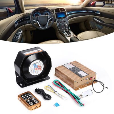 HEAT Auto-warnalarm Mit 18 Tönen, Kabelloser, Lauter Sirene, Lautsprecher, Freisprechfunktion, Sicherheitshupe, 12 V HEAT Auto-warnalarm Mit 18 Tönen, Kabelloser, Lauter Sirene, Lautsprecher, Freisprechfunktion, Sicherheitshupe, 12 V
