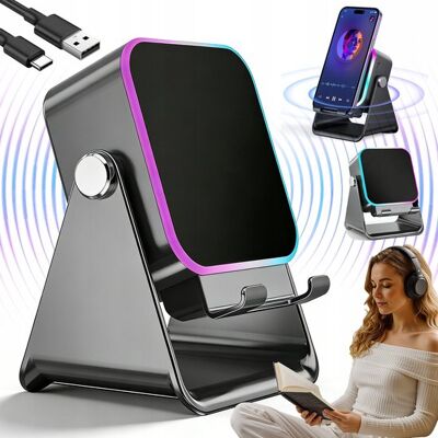 OEM Kabelloser Lautsprecher Magnetischer Bluetooth-lautsprecher Mit Sensor Und Umgebungsbeleuchtung Dual-modus Induktion Bluetooth 5000 Mah Schwarz 360 OEM Kabelloser Lautsprecher Magnetischer Bluetooth-lautsprecher Mit Sensor Und Umgebungsbeleuchtung Dual-modus Induktion Bluetooth 5000 Mah Schwarz 360