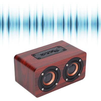 JUTE Lautsprecher Aus Holz Mit Zwei Lautsprechern Und Bluetooth-subwoofer, Kompatibel Mit Sprachanrufen, Usb-ladefunktion, Rot. JUTE Lautsprecher Aus Holz Mit Zwei Lautsprechern Und Bluetooth-subwoofer, Kompatibel Mit Sprachanrufen, Usb-ladefunktion, Rot.
