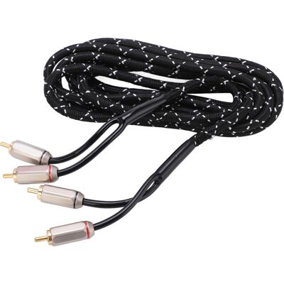 HEAT 3 M Langes Stereo-audioverstärkerkabel, Universeller Doppelstecker Für Lautsprecher, Av-receiver, Subwoofer Und Hifi-systeme HEAT 3 M Langes Stereo-audioverstärkerkabel, Universeller Doppelstecker Für Lautsprecher, Av-receiver, Subwoofer Und Hifi-systeme