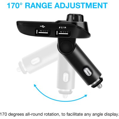 HEAT T11 Bluetooth-freisprecheinrichtung, Autoradio, Fm-transmitter, Mp3-transmitter, Kabelloses Usb-autoladegerät HEAT T11 Bluetooth-freisprecheinrichtung, Autoradio, Fm-transmitter, Mp3-transmitter, Kabelloses Usb-autoladegerät