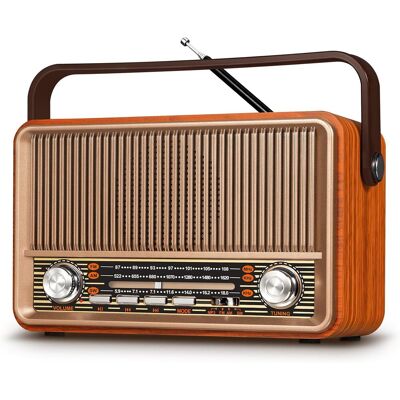 OEM J-120 Vintage-radio, Tragbares Am/fm/sw-radio Mit 1800-mah-akku Oder Netzanschluss, Bluetooth-radio, Vintage-retro-radio Mit Usb-/ OEM J-120 Vintage-radio, Tragbares Am/fm/sw-radio Mit 1800-mah-akku Oder Netzanschluss, Bluetooth-radio, Vintage-retro-radio Mit Usb-/