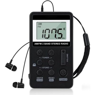 OEM Kleines Tragbares Radio Digitales Am Fm-miniradio Mit 500-mah-akku 3 7 V Und Kopfhörern Schwarz Batteriebetriebenes Radio Kompaktes Design Ideal 3,7 V OEM Kleines Tragbares Radio Digitales Am Fm-miniradio Mit 500-mah-akku 3 7 V Und Kopfhörern Schwarz Batteriebetriebenes Radio Kompaktes Design Ideal 3,7 V