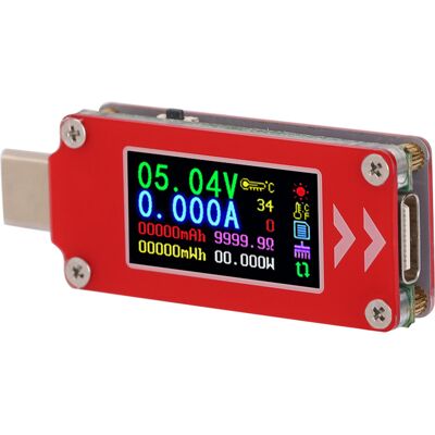 JUTE Tc64-farbdisplay, Pd-schnellladeerkennung, Usb-c-voltmeter Und Amperemeter JUTE Tc64-farbdisplay, Pd-schnellladeerkennung, Usb-c-voltmeter Und Amperemeter