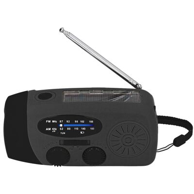 HEAT Handkurbel-solarradio Mit Led-taschenlampe, Tragbares Fm/am/wb-usb-radio Für Notfälle Und Katastrophenschutz, Schwarz, Europäisches Modell HEAT Handkurbel-solarradio Mit Led-taschenlampe, Tragbares Fm/am/wb-usb-radio Für Notfälle Und Katastrophenschutz, Schwarz, Europäisches Modell