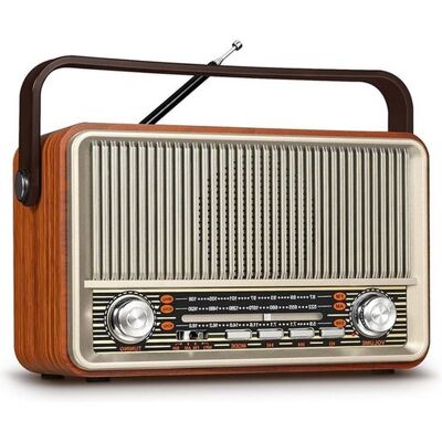 OEM Vintage-tragbares Radio – Am/fm/sw-radio Mit Bluetooth – 1800-mah-akku – Usb/tf/aux – Geeignet Für Senioren OEM Vintage-tragbares Radio – Am/fm/sw-radio Mit Bluetooth – 1800-mah-akku – Usb/tf/aux – Geeignet Für Senioren