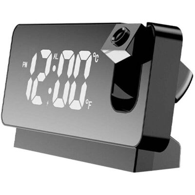 OEM Led-projektorwecker Mit Ukw-radio, Doppelweckfunktion Und Usb-anschlüssen, 180° Drehbarem Projektor Und Helligkeitsregler Für Das Schlafzimmer OEM Led-projektorwecker Mit Ukw-radio, Doppelweckfunktion Und Usb-anschlüssen, 180° Drehbarem Projektor Und Helligkeitsregler Für Das Schlafzimmer
