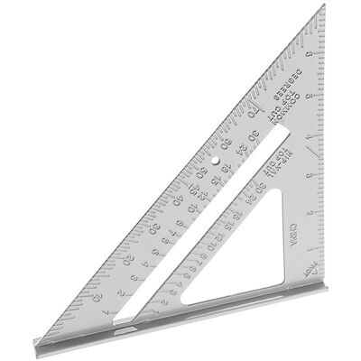 HEAT Dachsparrenwinkel 7 Zoll Aluminiumlegierung Metrisch/imperial Multifunktionaler Dreieck-zimmermannswinkel Für Holzbearbeitung Silber HEAT Dachsparrenwinkel 7 Zoll Aluminiumlegierung Metrisch/imperial Multifunktionaler Dreieck-zimmermannswinkel Für Holzbearbeitung Silber