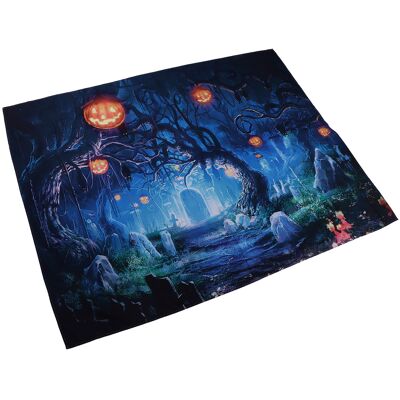 HEAT Halloween-hintergrund Mit Gruseligem Friedhofsmotiv Und Kürbislaternen Für Studio-requisiten, Foto-partys Und Geburtstagsdekoration, 150 X 150 Cm HEAT Halloween-hintergrund Mit Gruseligem Friedhofsmotiv Und Kürbislaternen Für Studio-requisiten, Foto-partys Und Geburtstagsdekoration, 150 X 150 Cm