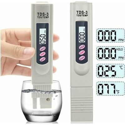 OEM Tragbares Digitales Lcd-trinkwassermessgerät (tds-3), Wasserqualitätstester In Stiftform Mit Temperatur- Und Ppm-messung, Wasserreinheitstester 0–9990 Ppm, Geeignet Für Trinkwasser Und Hydrokulturen ( OEM Tragbares Digitales Lcd-trinkwassermessgerät (tds-3), Wasserqualitätstester In Stiftform Mit Temperatur- Und Ppm-messung, Wasserreinheitstester 0–9990 Ppm, Geeignet Für Trinkwasser Und Hydrokulturen (