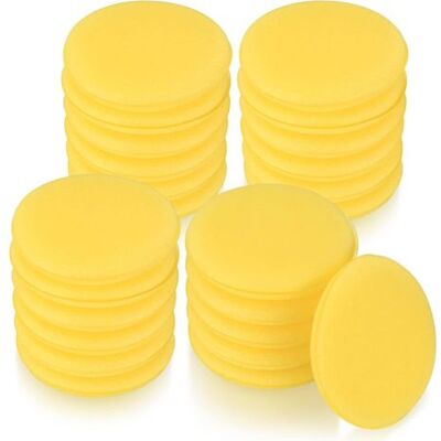 OEM Packung Mit 24 Runden Schaumstoff-applikatorpads (10,2 Cm Durchmesser) Für Autowachsapplikatoren, Gelb OEM Packung Mit 24 Runden Schaumstoff-applikatorpads (10,2 Cm Durchmesser) Für Autowachsapplikatoren, Gelb