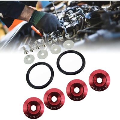 HEAT Jdm Schnellverschluss-set Mit Hoher Festigkeit, Rot Eloxierte Oberfläche Für Autos HEAT Jdm Schnellverschluss-set Mit Hoher Festigkeit, Rot Eloxierte Oberfläche Für Autos