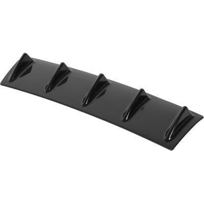 HEAT Heckstoßstangen-diffusorlippe, Wasserdicht, Glänzend Schwarz, Universell, Für Autotuning, 5 Lamellen HEAT Heckstoßstangen-diffusorlippe, Wasserdicht, Glänzend Schwarz, Universell, Für Autotuning, 5 Lamellen