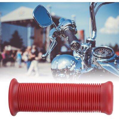 HEAT Vintage Rote Tpu-motorradlenkergriffe, 2er-set, 25 Mm/28 Mm Durchmesser, Universell, Rutschfest, Komfortabel, Für Klassische Lenker HEAT Vintage Rote Tpu-motorradlenkergriffe, 2er-set, 25 Mm/28 Mm Durchmesser, Universell, Rutschfest, Komfortabel, Für Klassische Lenker